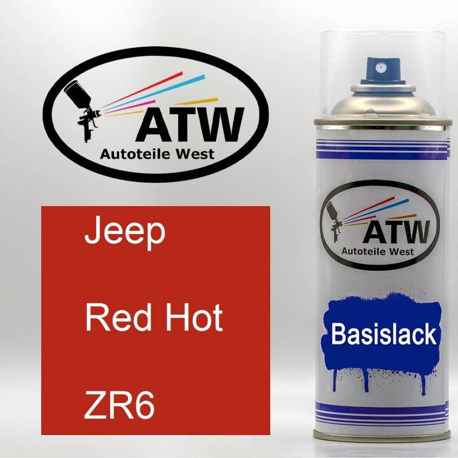 Jeep, Red Hot, ZR6: 400ml Sprühdose, von ATW Autoteile West.